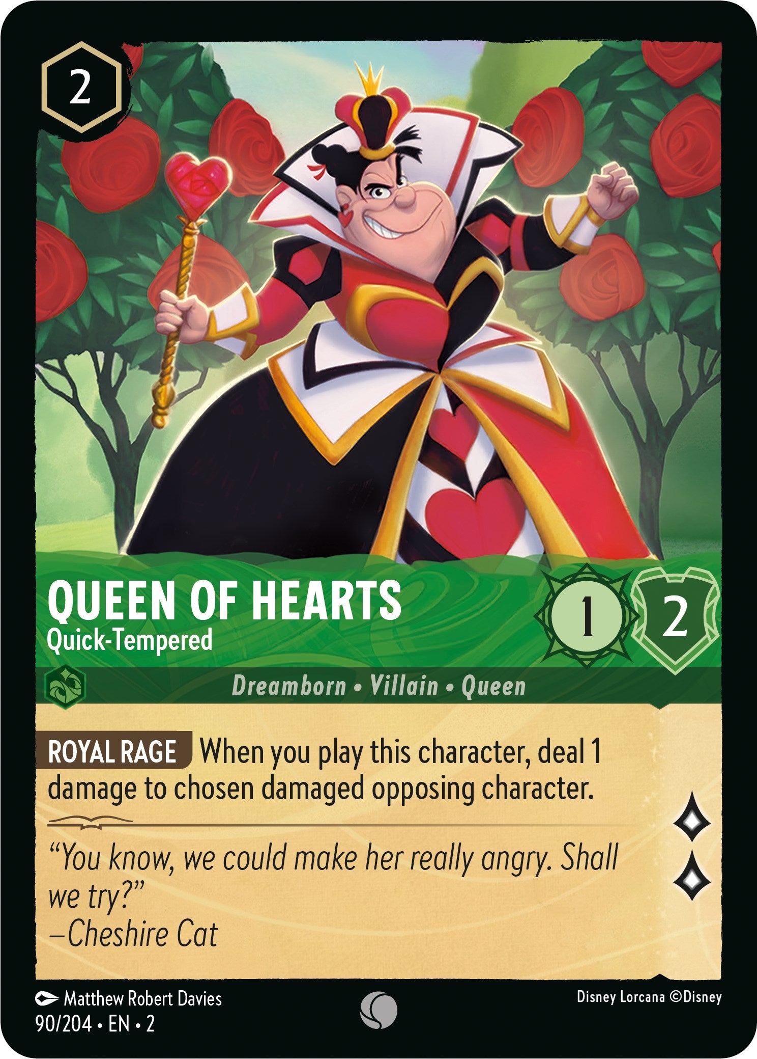 Queen of Hearts - Quick-Tempered (90/204) [Rise of the Floodborn] | Fandemonia Ltd