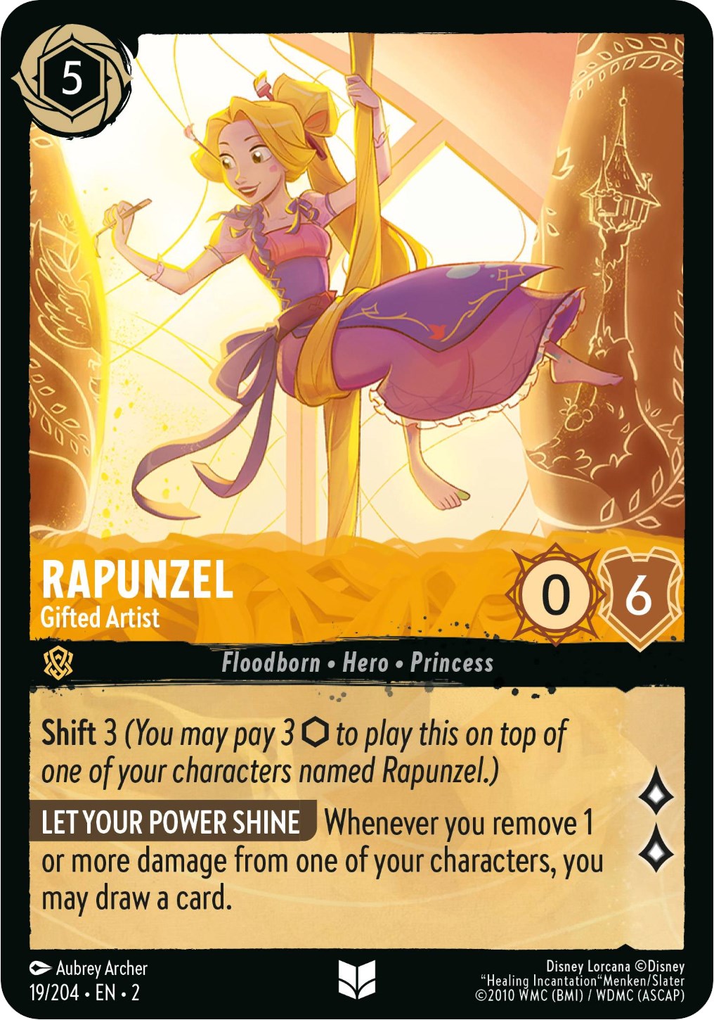 Rapunzel - Gifted Artist (19/204) [Rise of the Floodborn] | Fandemonia Ltd