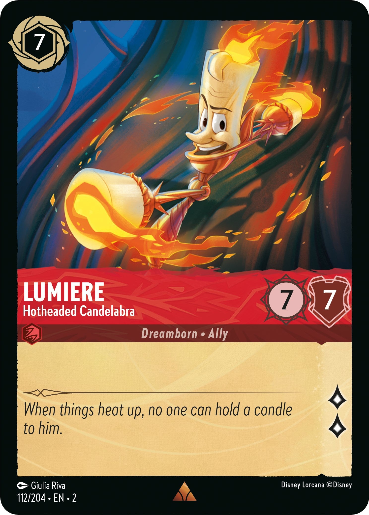 Lumiere - Hotheaded Candelabra (112/204) [Rise of the Floodborn] | Fandemonia Ltd