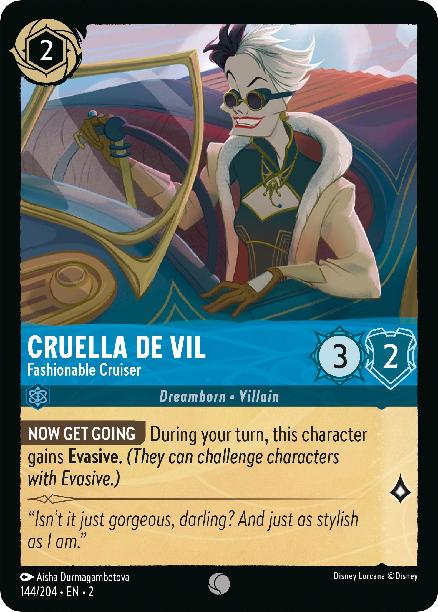 Cruella De Vil - Fashionable Cruiser (144/204) [Rise of the Floodborn] | Fandemonia Ltd