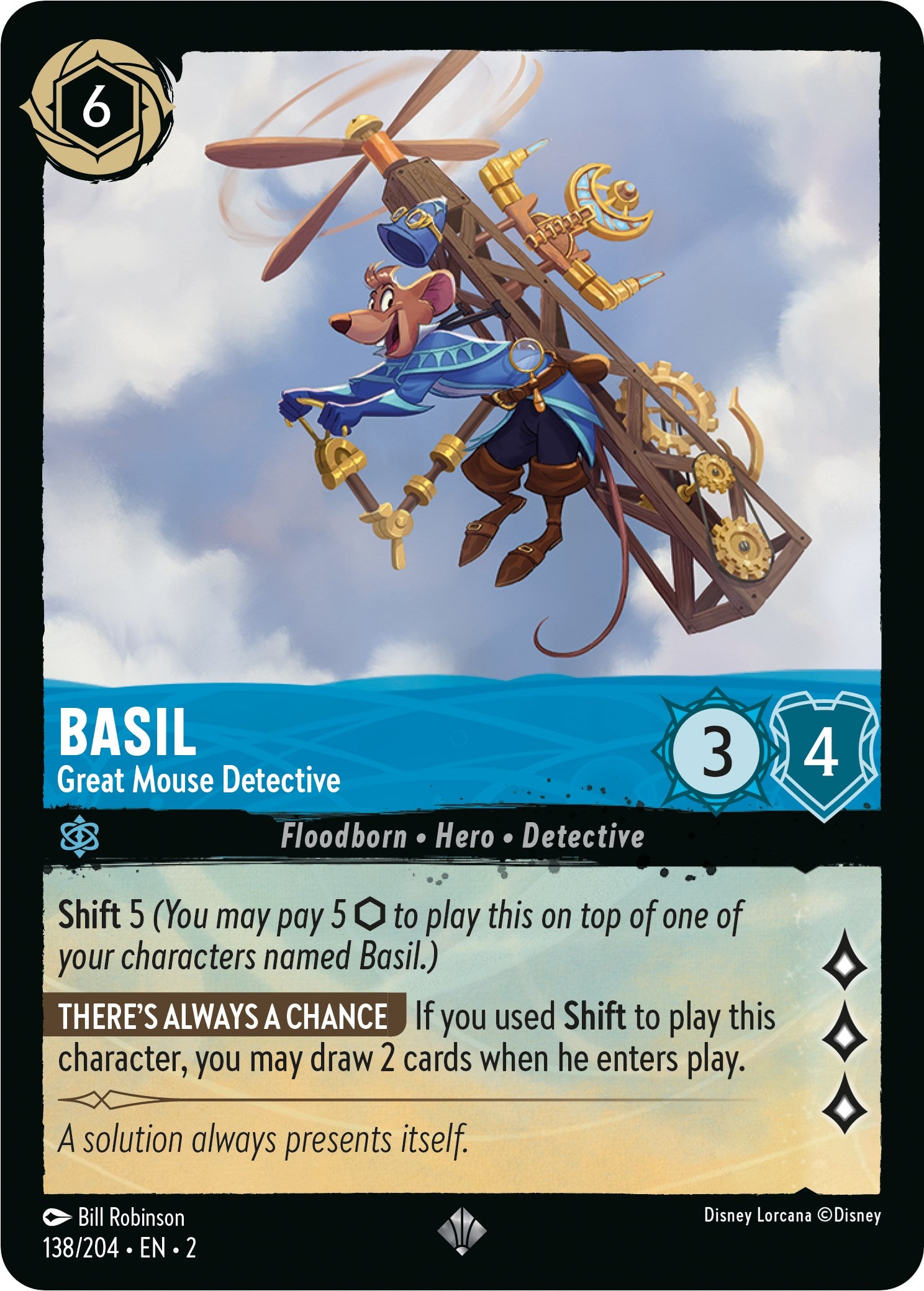 Basil - Great Mouse Detective (138/204) [Rise of the Floodborn] | Fandemonia Ltd