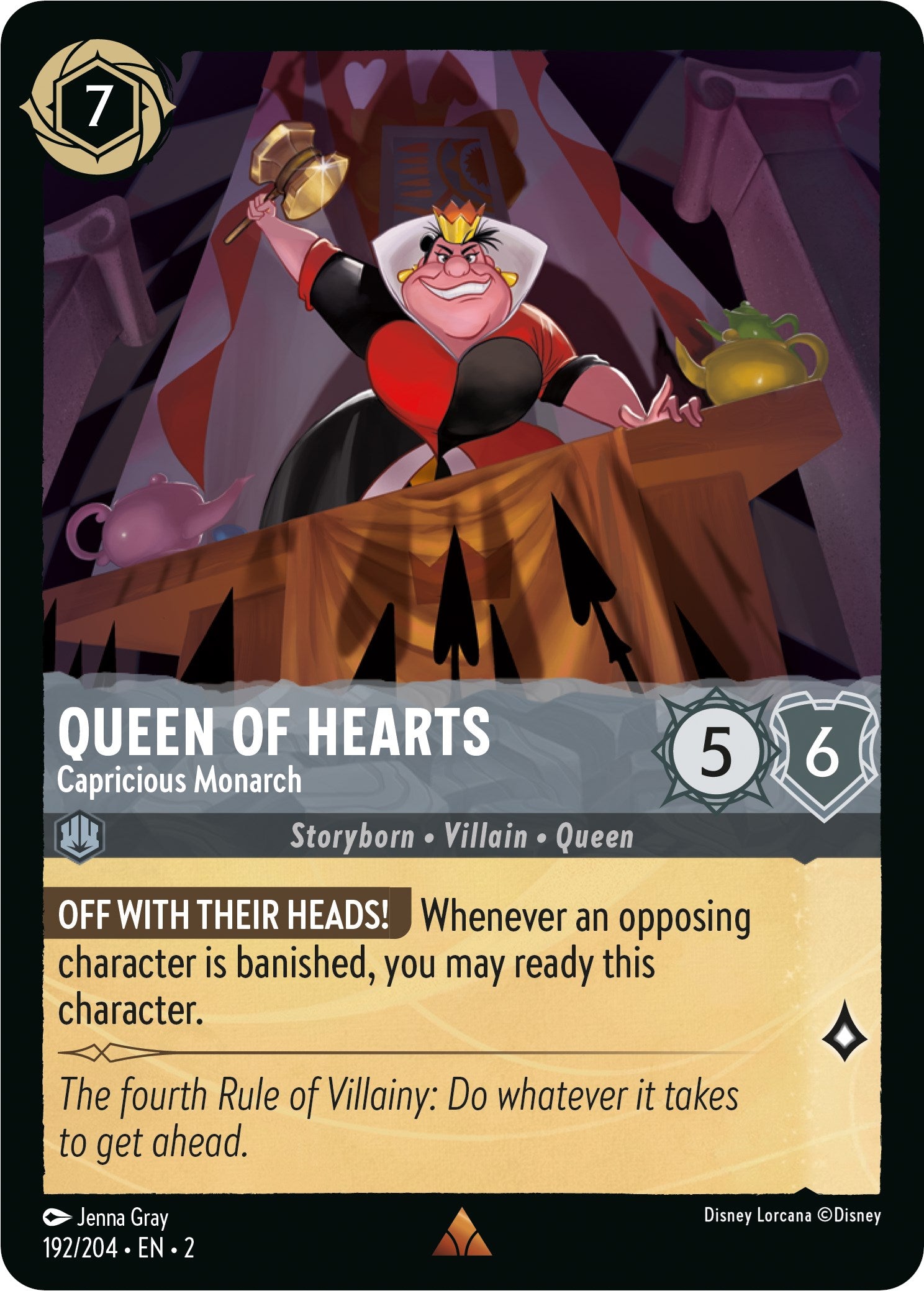 Queen of Hearts - Capricious Monarch (192/204) [Rise of the Floodborn] | Fandemonia Ltd