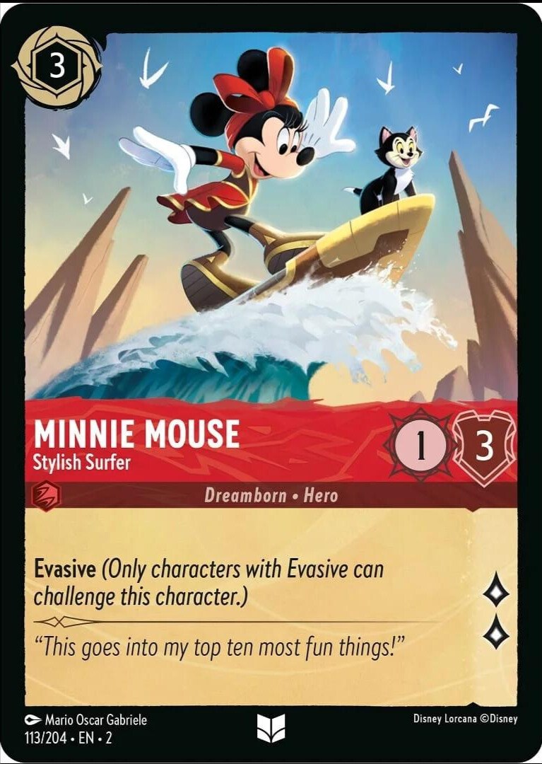 Minnie Mouse - Stylish Surfer (113/204) [Rise of the Floodborn] | Fandemonia Ltd