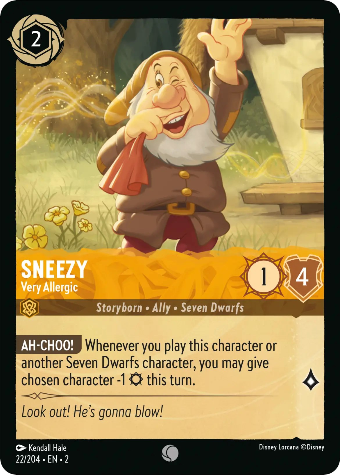 Sneezy - Very Allergic (22/204) [Rise of the Floodborn] | Fandemonia Ltd