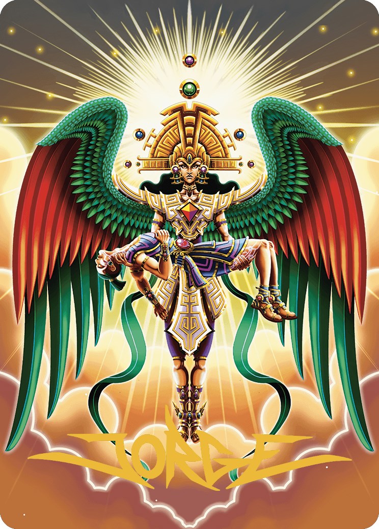 Resplendent Angel Art Card (59/81) (Gold-Stamped Signature) [The Lost Caverns of Ixalan Art Series] | Fandemonia Ltd