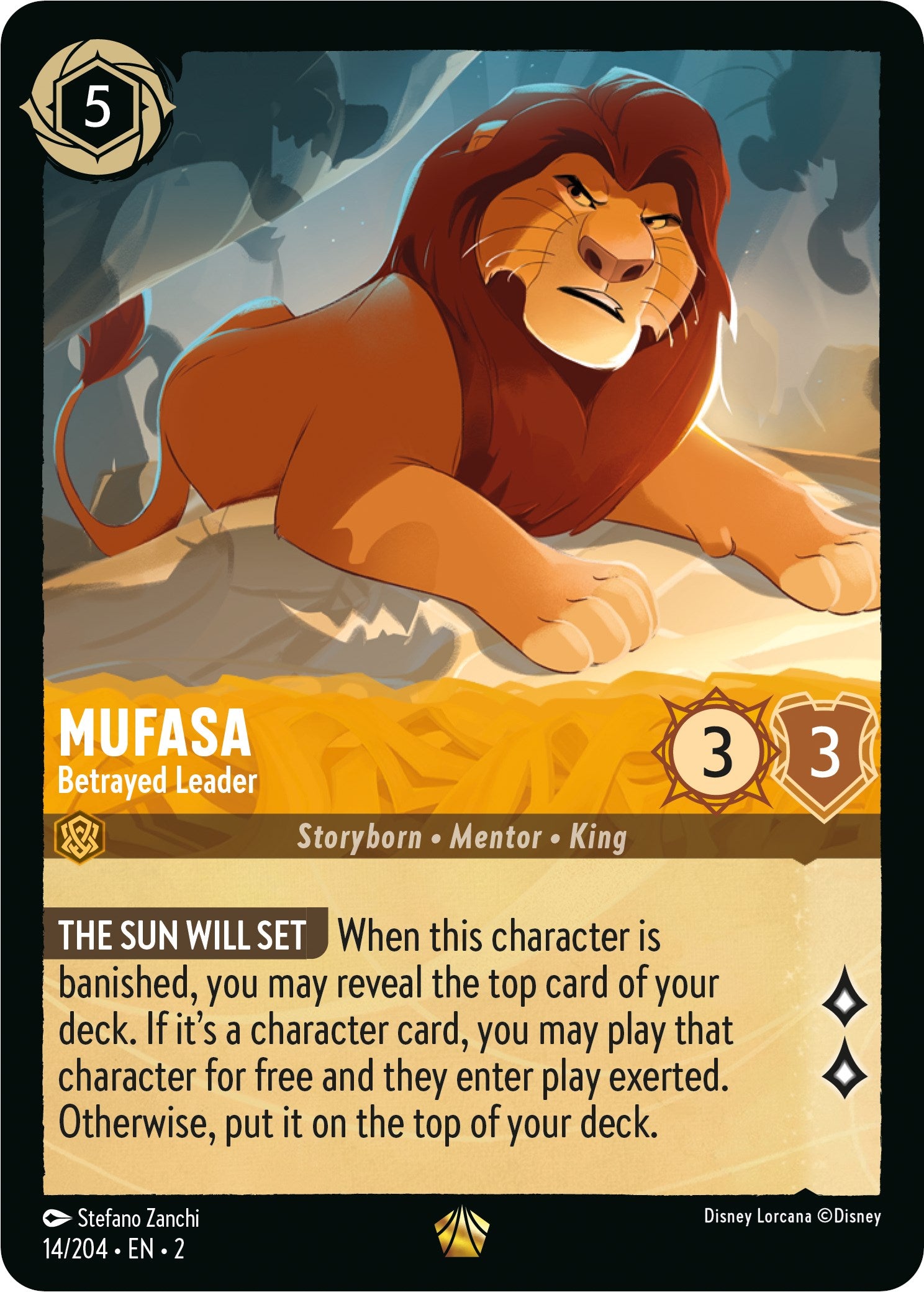 Mufasa - Betrayed Leader (14/204) [Rise of the Floodborn] | Fandemonia Ltd