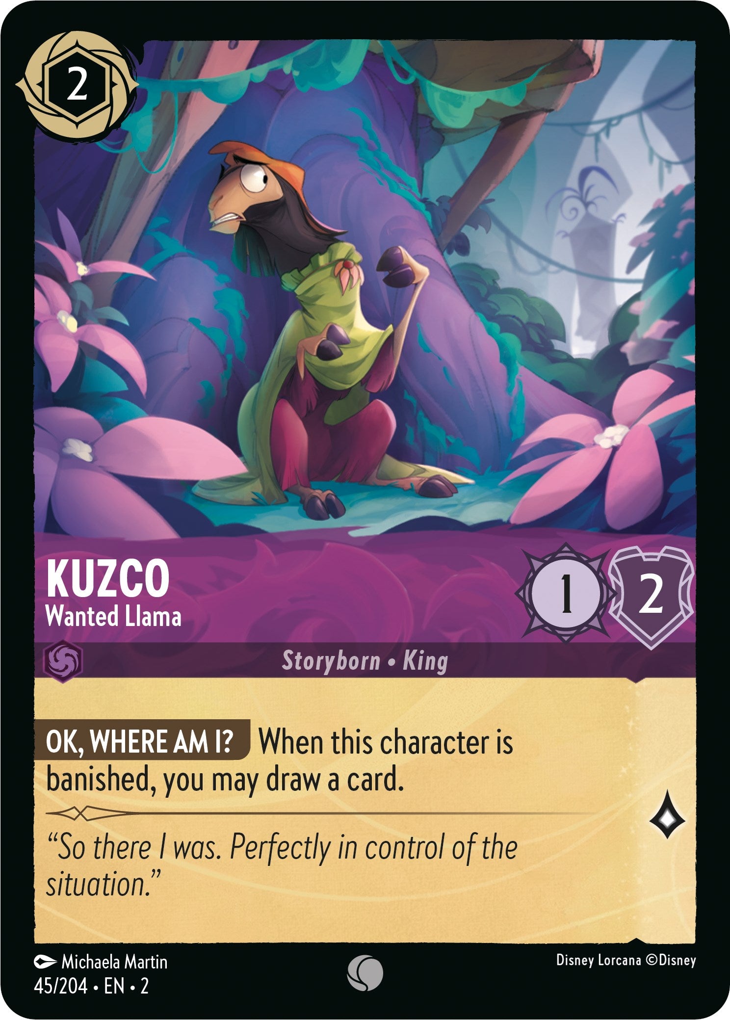 Kuzco - Wanted Llama (45/204) [Rise of the Floodborn] | Fandemonia Ltd