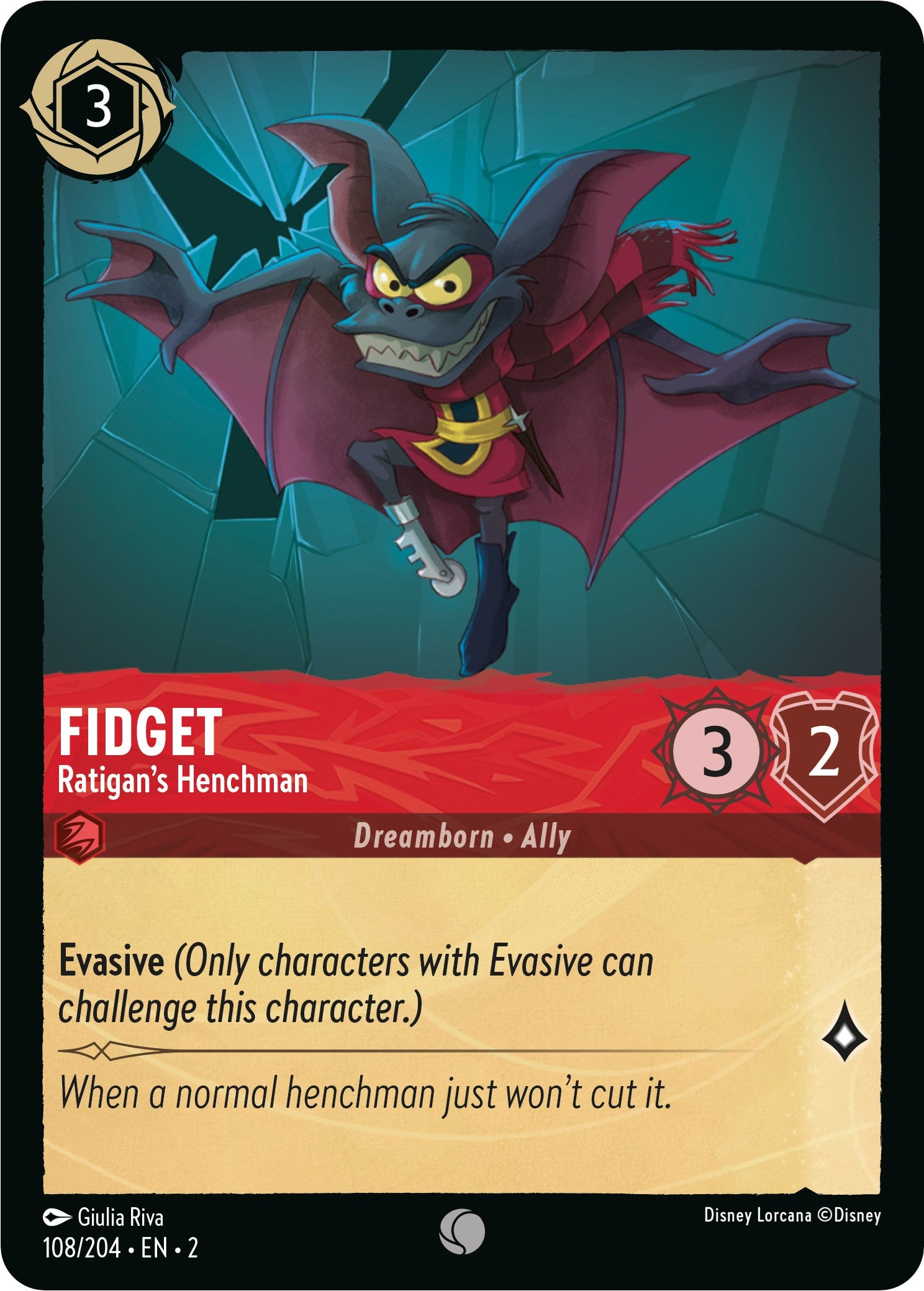 Fidget - Ratigan's Henchman (108/204) [Rise of the Floodborn] | Fandemonia Ltd