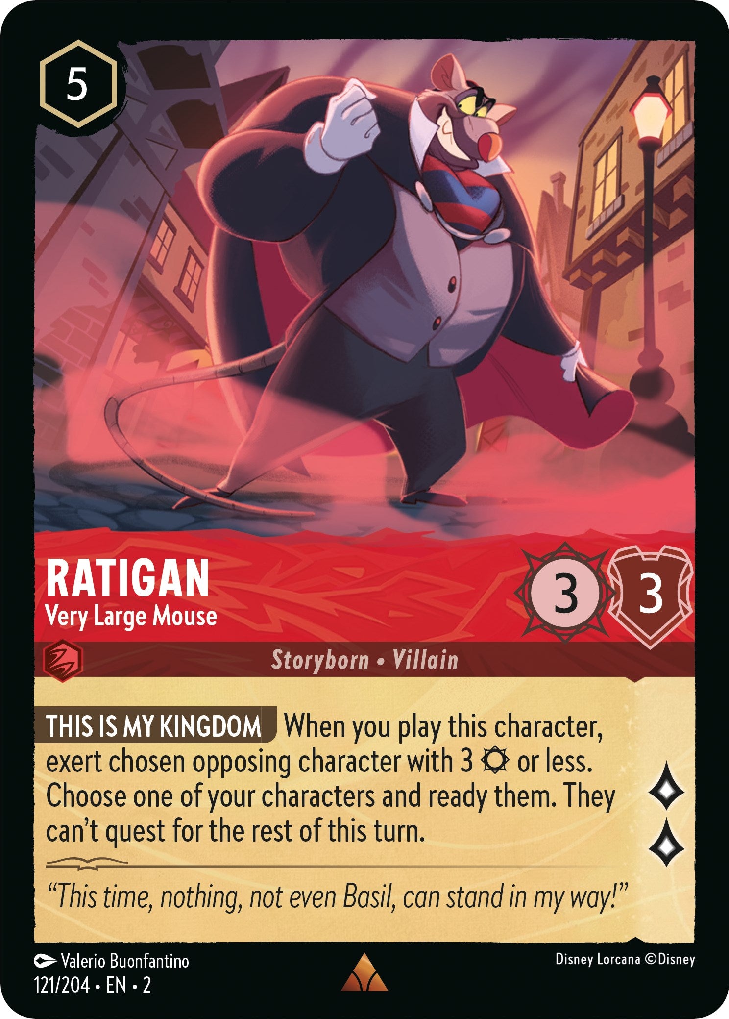 Ratigan - Very Large Mouse (121/204) [Rise of the Floodborn] | Fandemonia Ltd