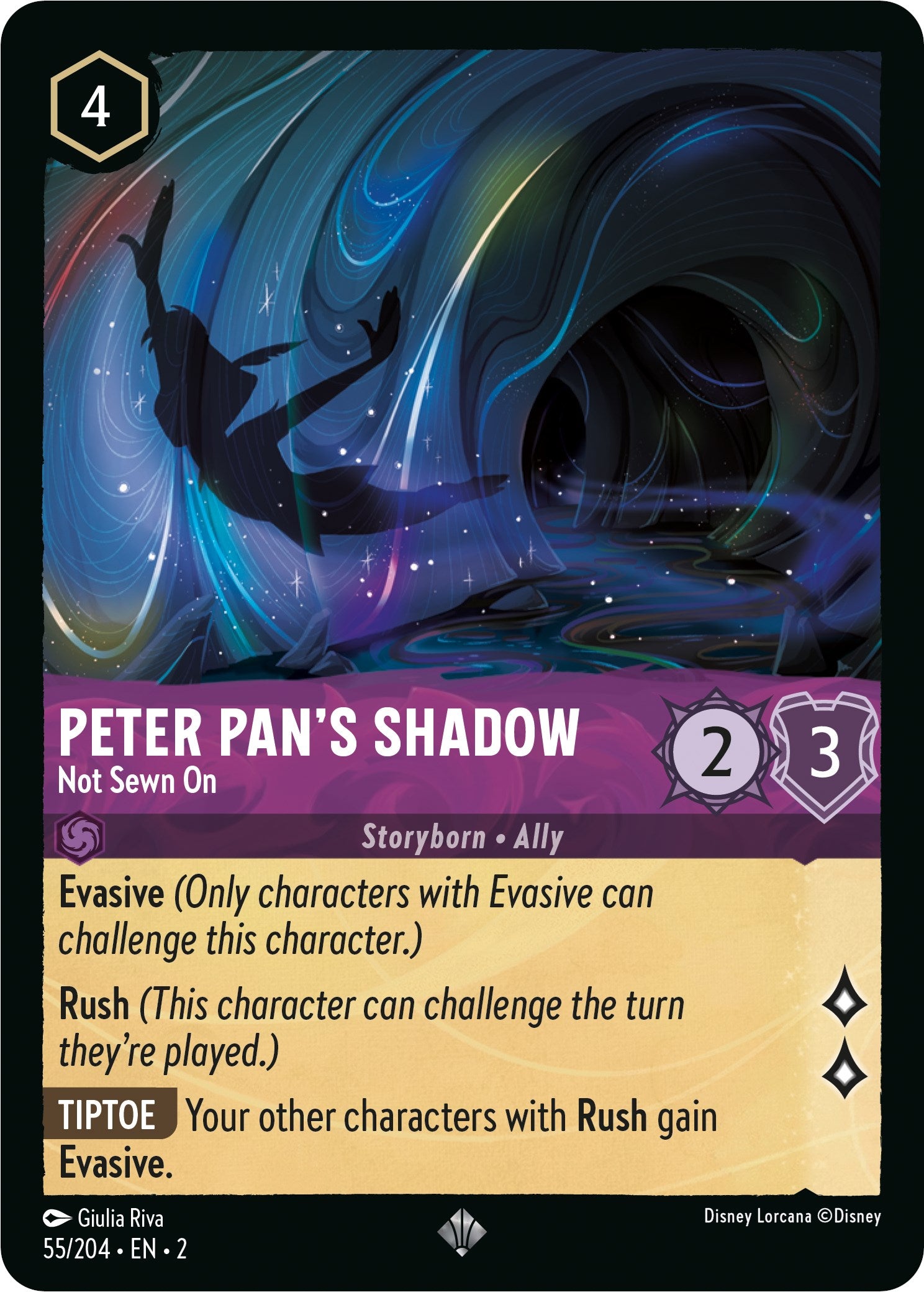 Peter Pan's Shadow - Not Sewn On (55/204) [Rise of the Floodborn] | Fandemonia Ltd
