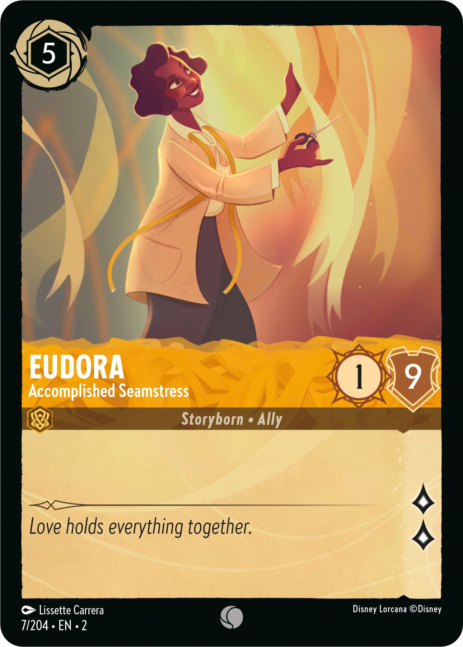 Eudora - Accomplished Seamstress (7/204) [Rise of the Floodborn] | Fandemonia Ltd