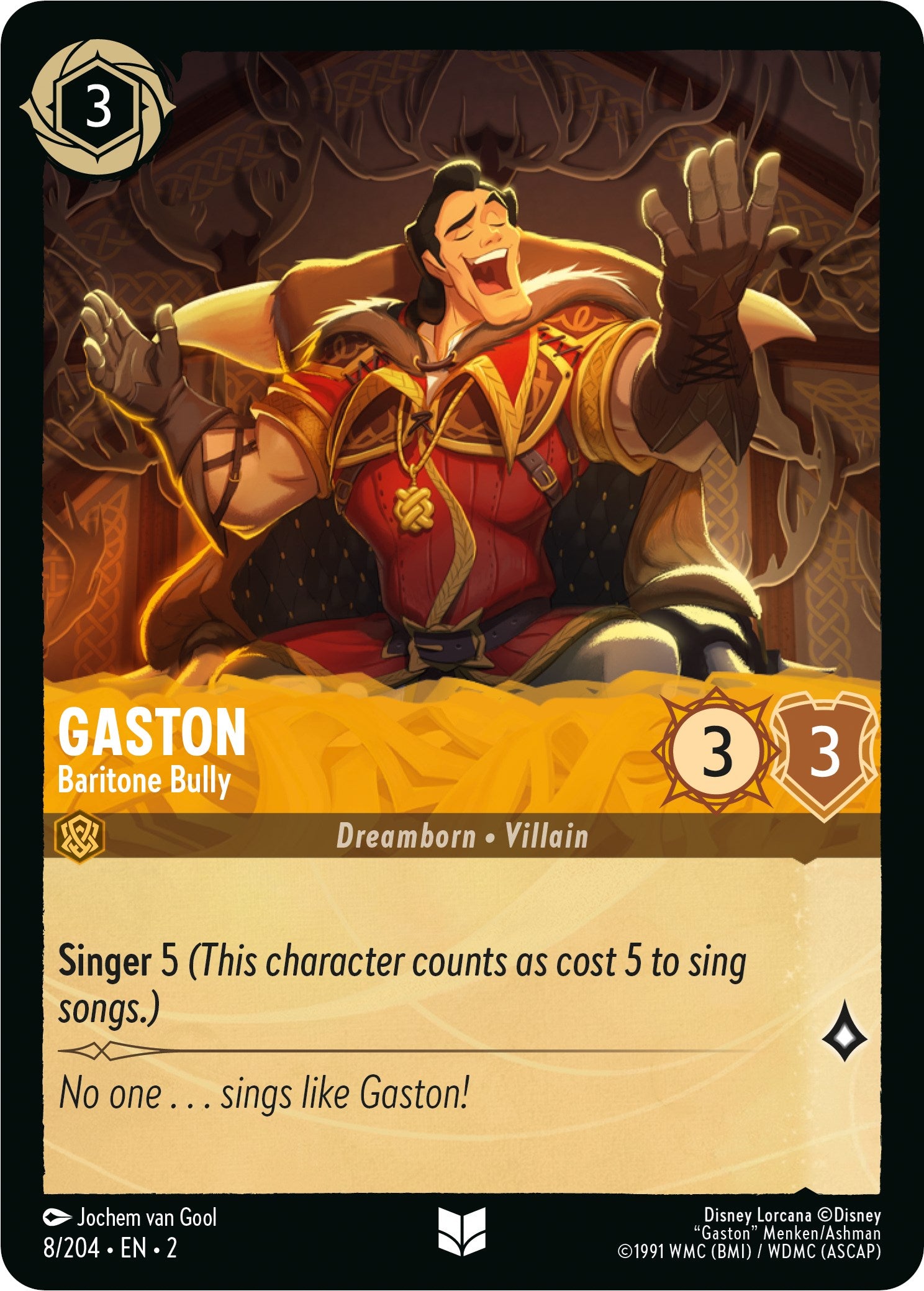 Gaston - Baritone Bully (8/204) [Rise of the Floodborn] | Fandemonia Ltd