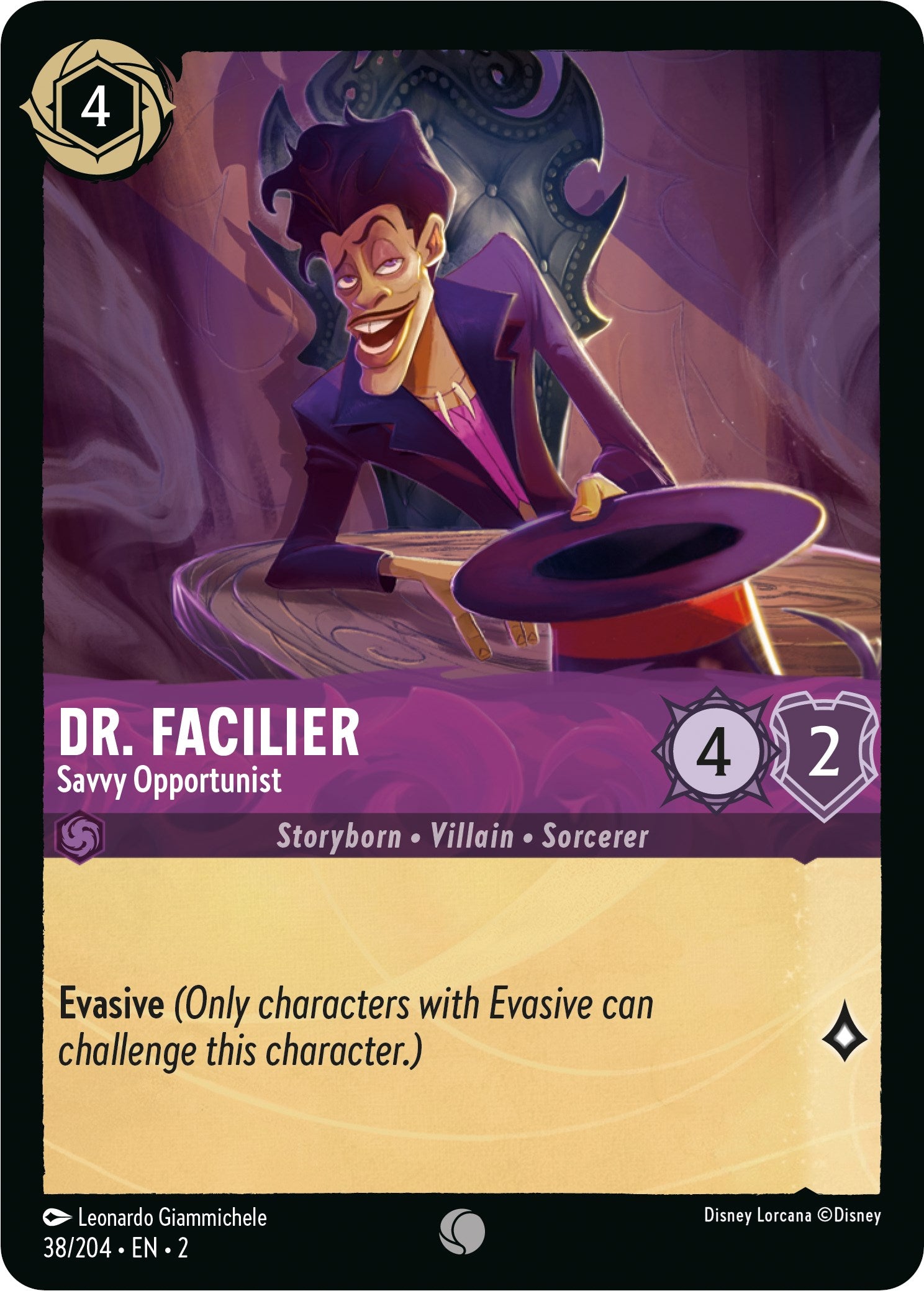 Dr. Facilier - Savvy Opportunist (38/204) [Rise of the Floodborn] | Fandemonia Ltd