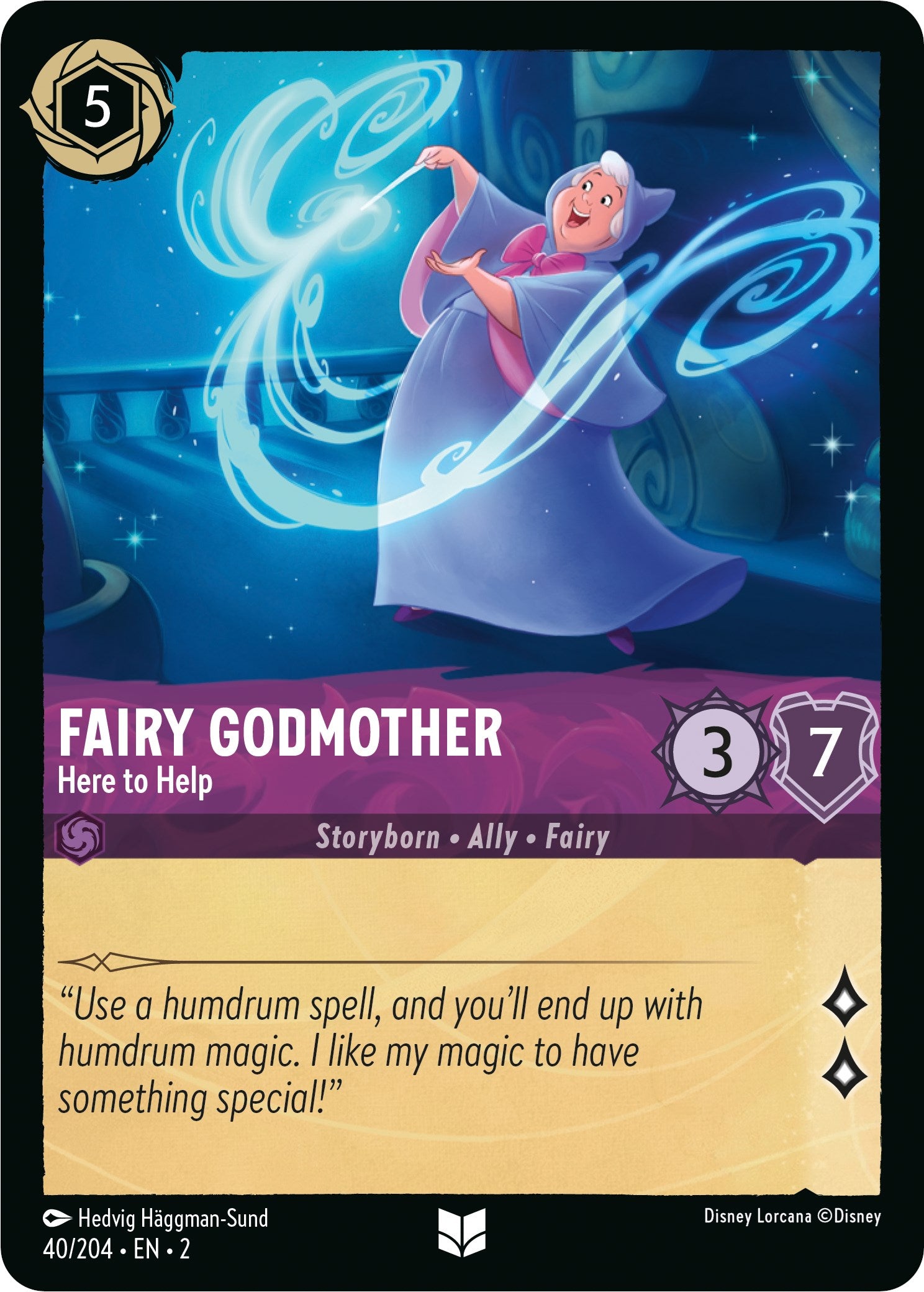 Fairy Godmother - Here to Help (40/204) [Rise of the Floodborn] | Fandemonia Ltd