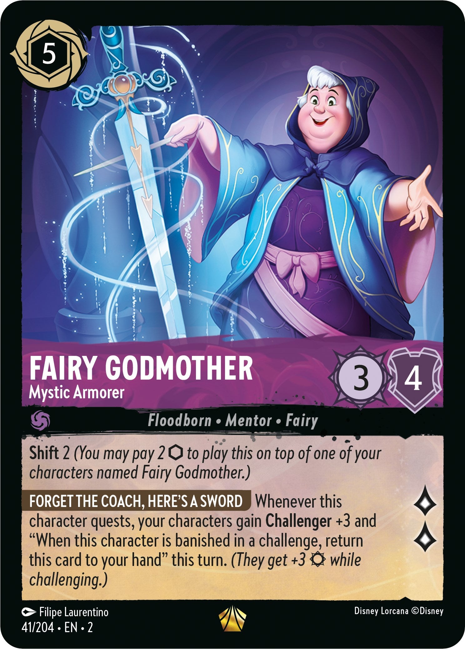 Fairy Godmother - Mystic Armorer (41/204) [Rise of the Floodborn] | Fandemonia Ltd