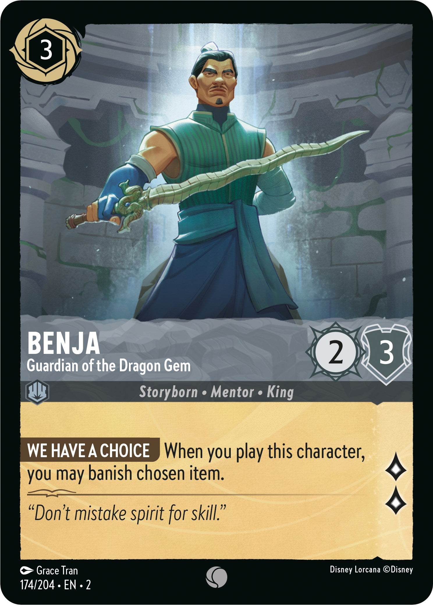 Benja - Guardian of the Dragon Gem (174/204) [Rise of the Floodborn] | Fandemonia Ltd