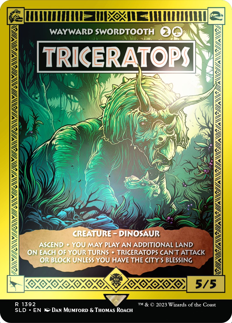 Triceratops - Wayward Swordtooth (Rainbow Foil) [Secret Lair Drop Series] | Fandemonia Ltd
