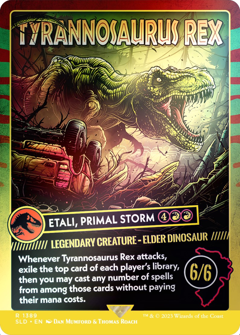 Tyrannosaurus Rex - Etali, Primal Storm (Rainbow Foil) [Secret Lair Drop Series] | Fandemonia Ltd