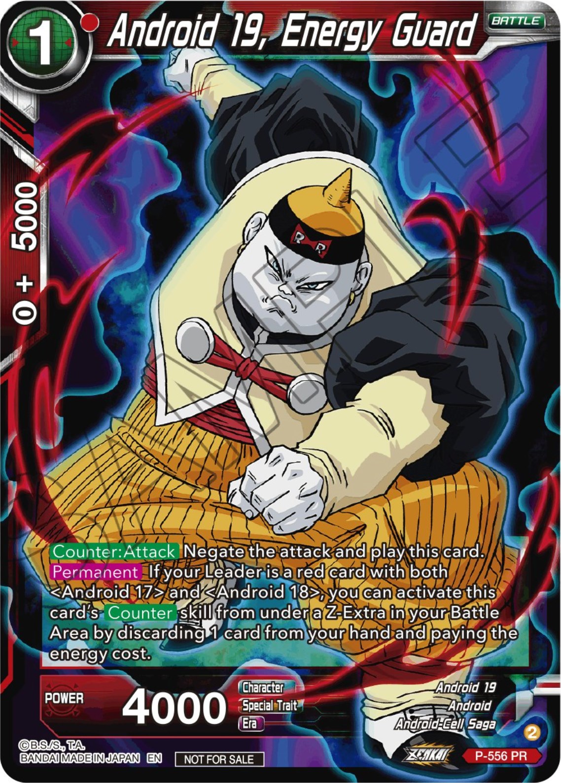 Android 19, Energy Guard (Zenkai Series Tournament Pack Vol.6) (P-556) [Tournament Promotion Cards] | Fandemonia Ltd