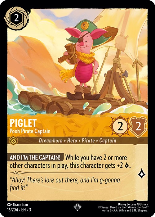 Piglet - Pooh Pirate Captain (16/204) [Into the Inklands] | Fandemonia Ltd