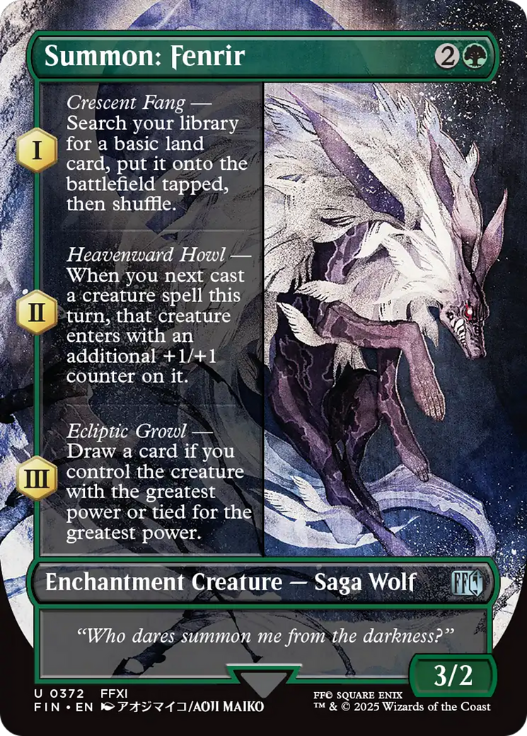 Summon: Fenrir (Borderless) [FINAL FANTASY] | Fandemonia Ltd