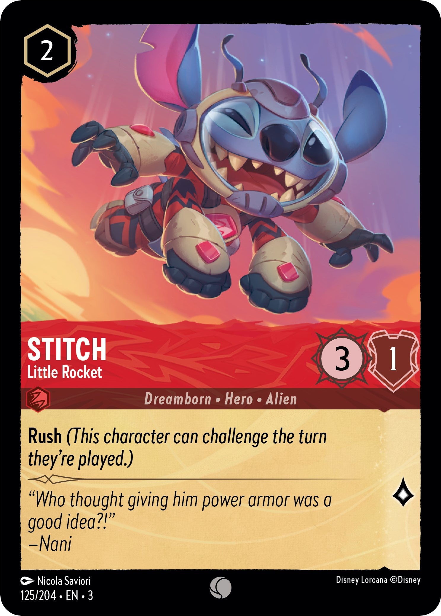 Stitch - Little Rocket (125/204) [Into the Inklands] | Fandemonia Ltd
