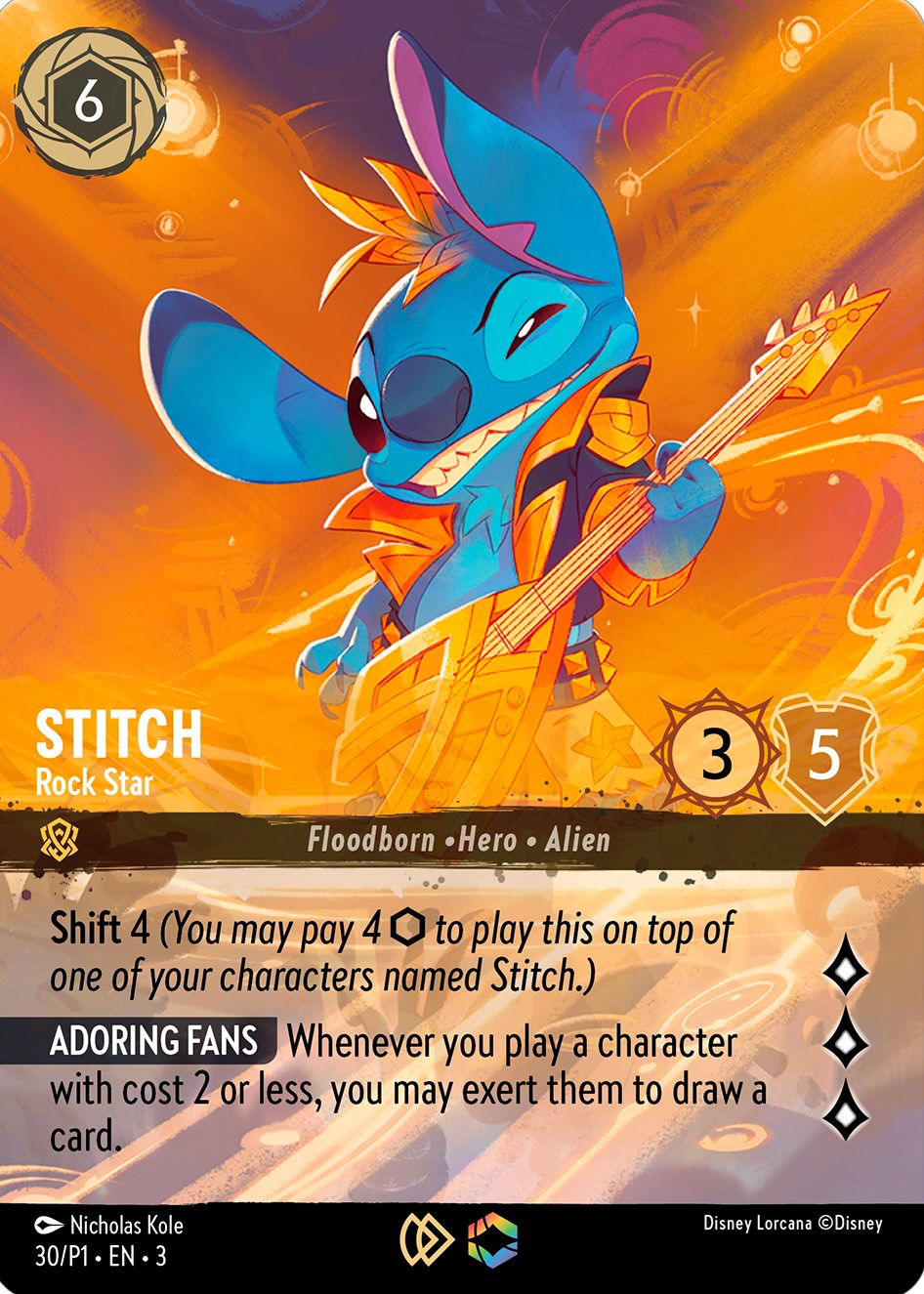 Stitch - Rock Star (Store Championship) (30) [Promo Cards] | Fandemonia Ltd