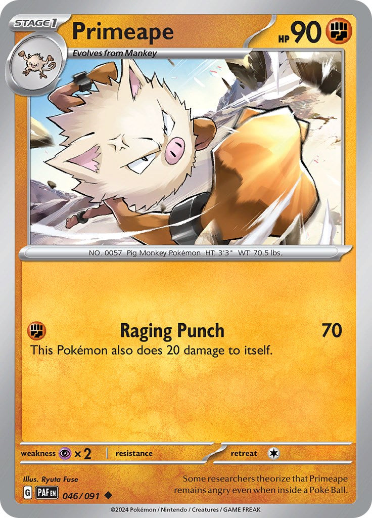 Primeape (046/091) [Scarlet & Violet: Paldean Fates] | Fandemonia Ltd