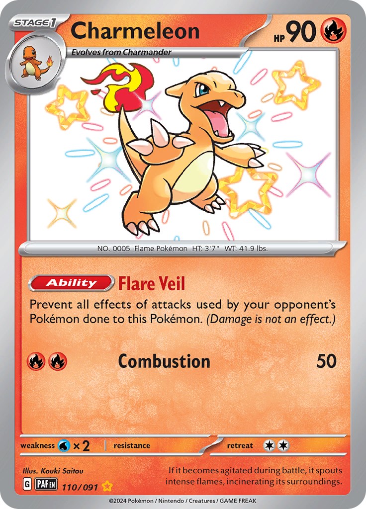 Charmeleon (110/091) [Scarlet & Violet: Paldean Fates] | Fandemonia Ltd