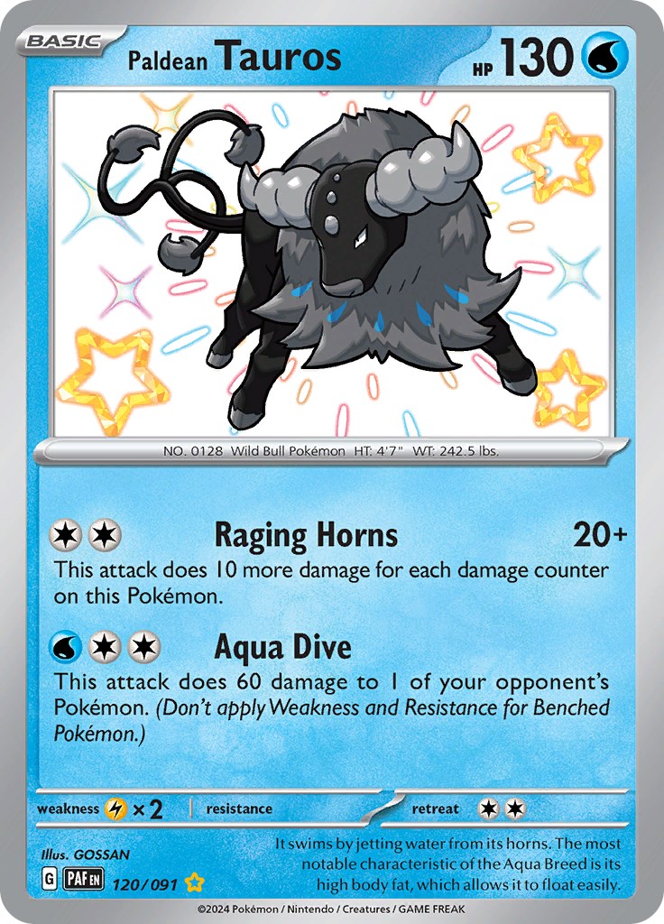 Paldean Tauros (120/091) [Scarlet & Violet: Paldean Fates] | Fandemonia Ltd