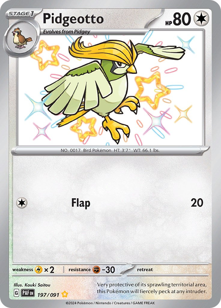 Pidgeotto (197/091) [Scarlet & Violet: Paldean Fates] | Fandemonia Ltd