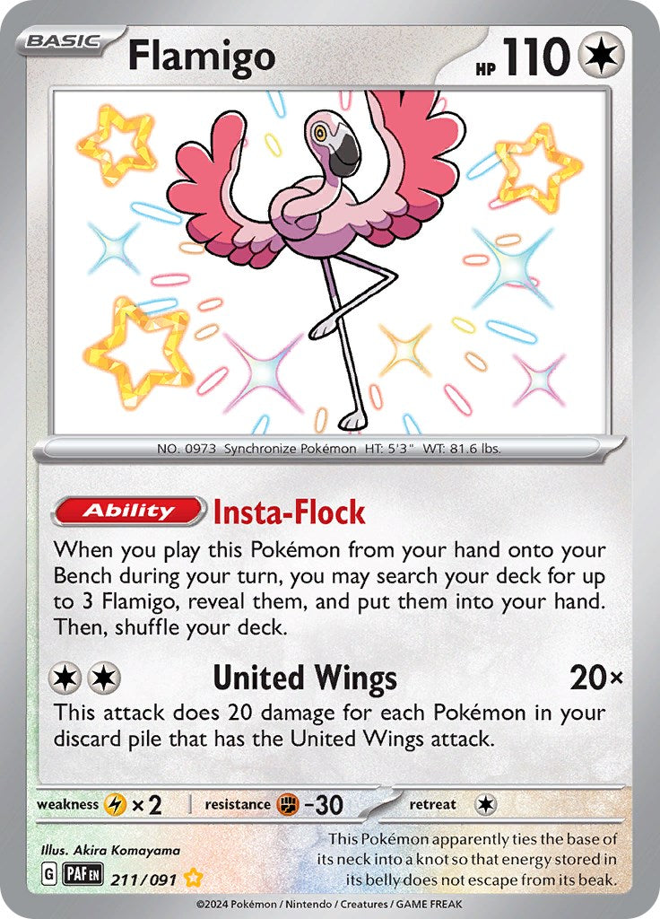 Flamigo (211/091) [Scarlet & Violet: Paldean Fates] | Fandemonia Ltd
