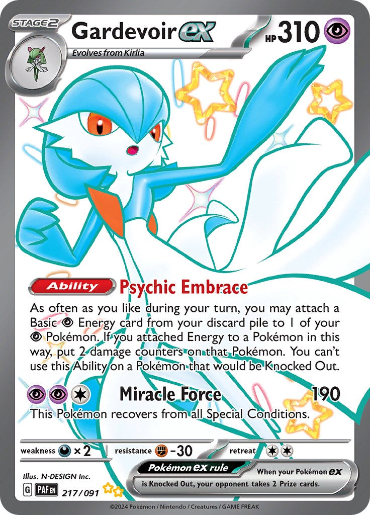 Gardevoir ex (217/091) [Scarlet & Violet: Paldean Fates] | Fandemonia Ltd