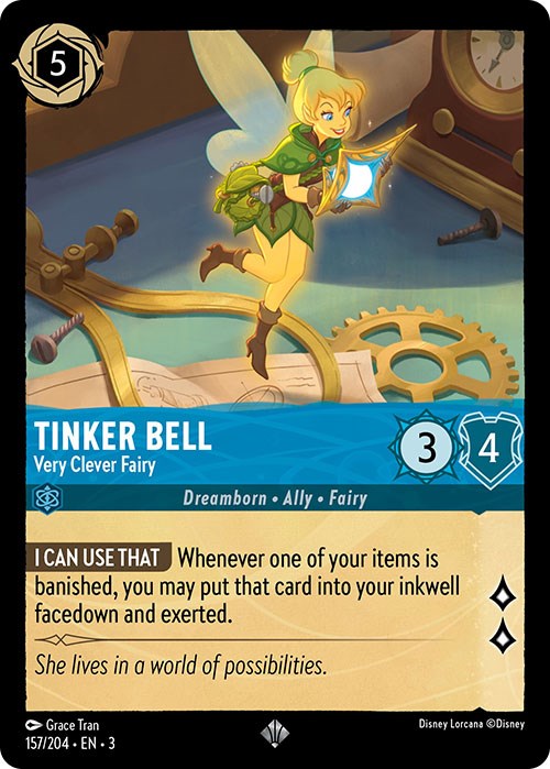 Tinker Bell - Very Clever Fairy (157/204) [Into the Inklands] | Fandemonia Ltd