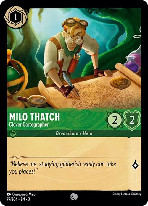 Milo Thatch - Clever Cartographer (79/204) [Into the Inklands] | Fandemonia Ltd