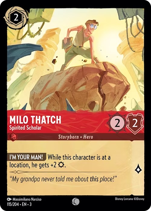 Milo Thatch - Spirited Scholar (115/204) [Into the Inklands] | Fandemonia Ltd