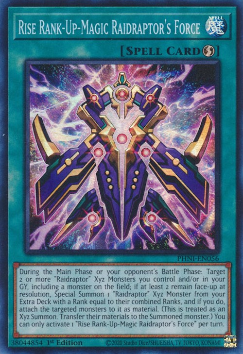 Rise Rank-Up-Magic Raidraptor's Force [PHNI-EN056] Super Rare | Fandemonia Ltd