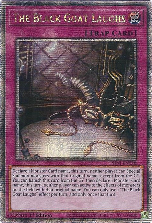 The Black Goat Laughs [PHNI-EN078] Quarter Century Secret Rare | Fandemonia Ltd