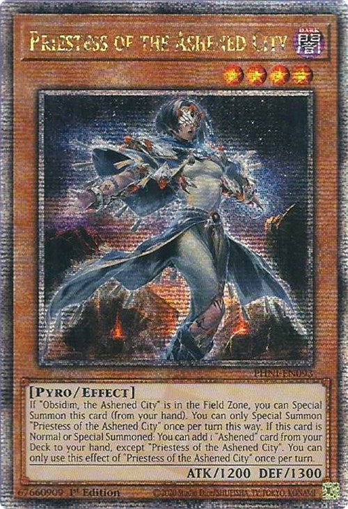 Priestess of the Ashened City [PHNI-EN093] Quarter Century Secret Rare | Fandemonia Ltd