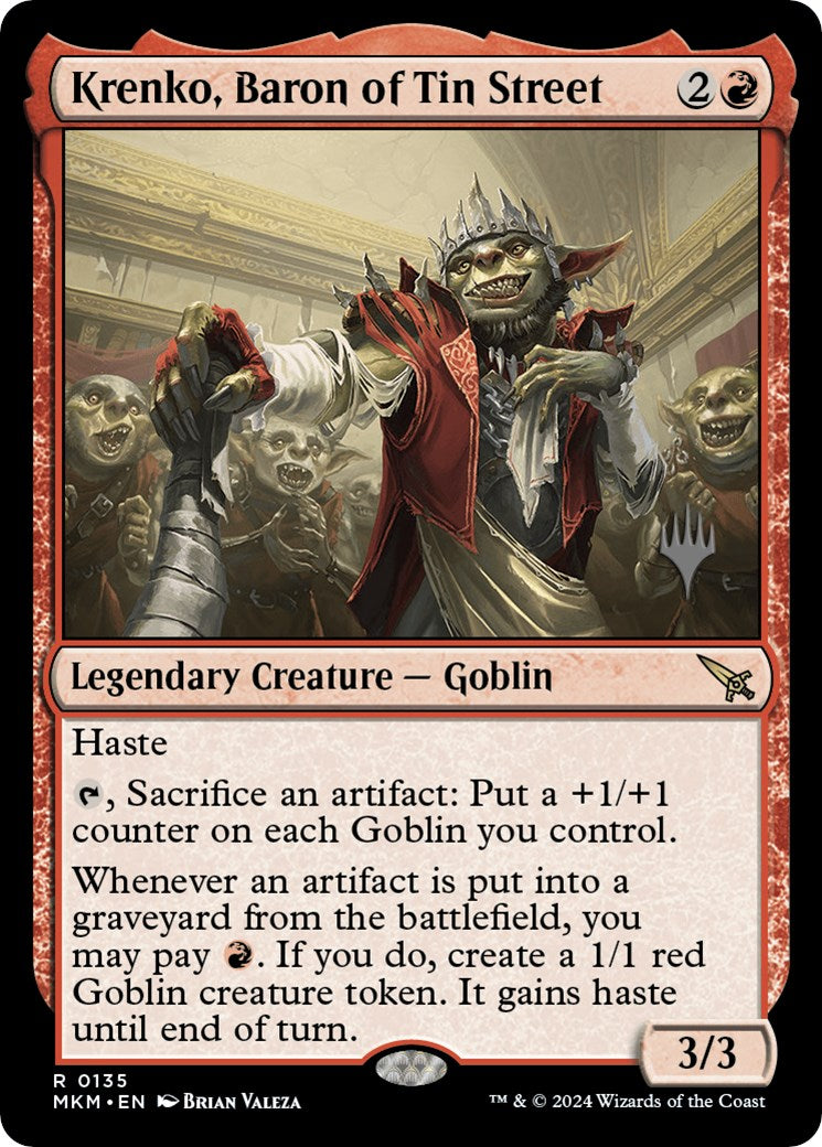 Krenko, Baron of Tin Street (Promo Pack) [Murders at Karlov Manor Promos] | Fandemonia Ltd