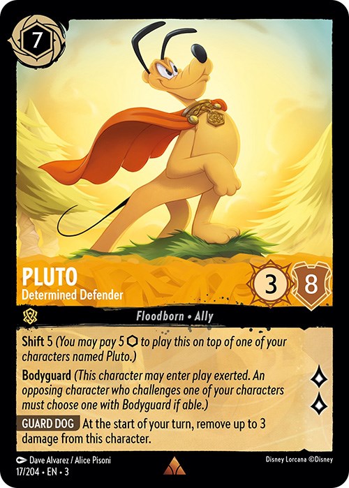 Pluto - Determined Defender (17/204) [Into the Inklands] | Fandemonia Ltd