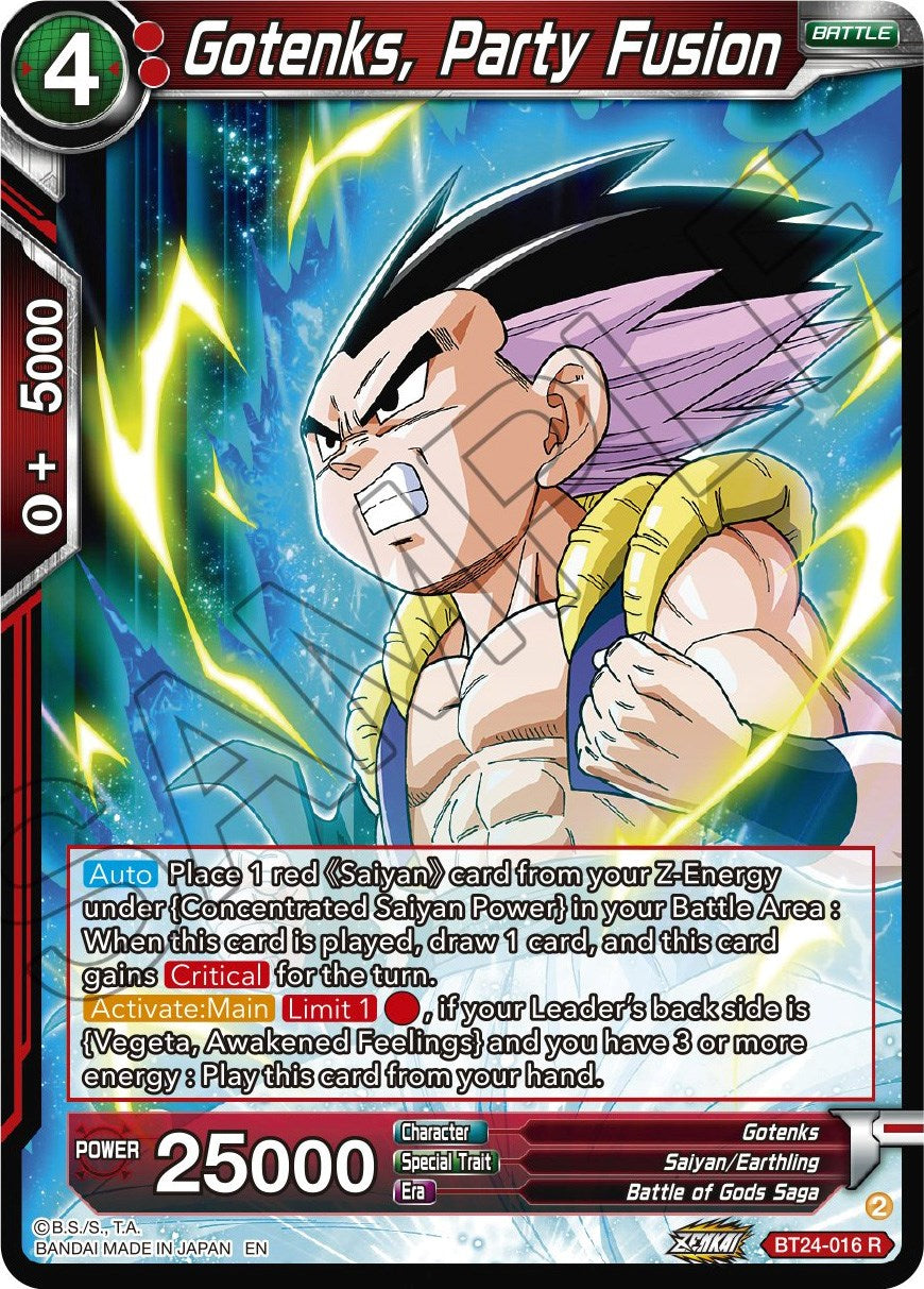 Gotenks, Party Fusion (BT24-016) [Beyond Generations] | Fandemonia Ltd