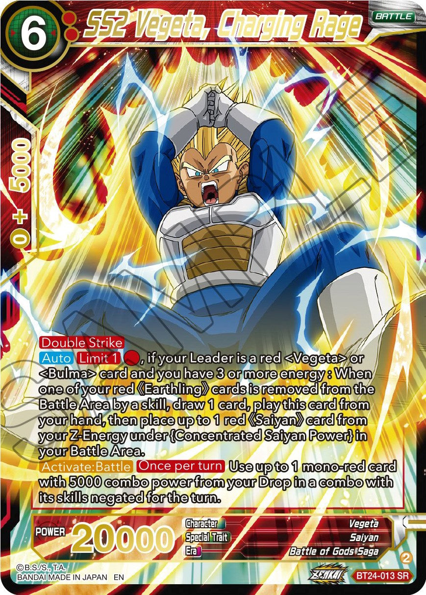 SS2 Vegeta, Charging Rage (BT24-013) [Beyond Generations] | Fandemonia Ltd