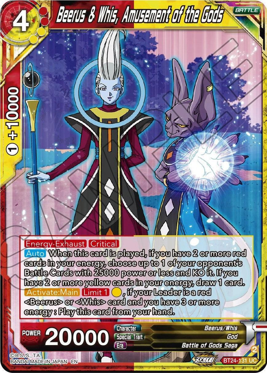 Beerus & Whis, Amusement of the Gods (BT24-131) [Beyond Generations] | Fandemonia Ltd
