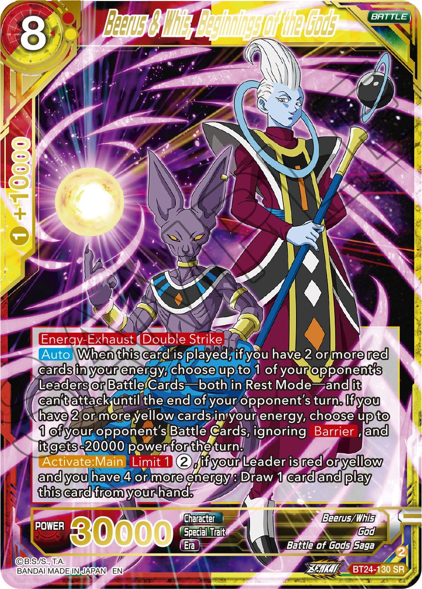 Beerus & Whis, Beginnings of Gods (BT24-130) [Beyond Generations] | Fandemonia Ltd