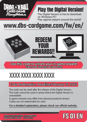 Code Card - Starter Deck 1: Son Goku (FS01) [Starter Deck: Son Goku] | Fandemonia Ltd