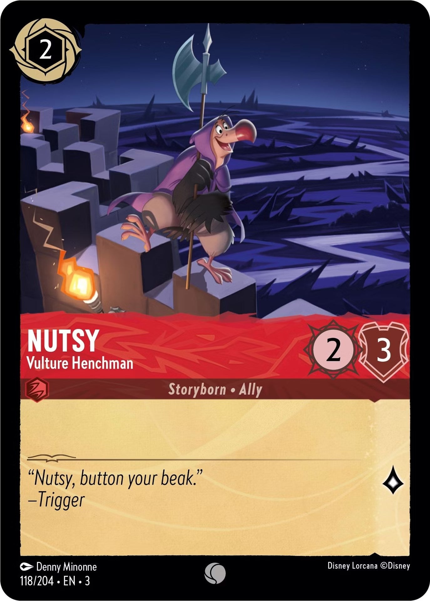 Nutsy - Vulture Henchman (118/204) [Into the Inklands] | Fandemonia Ltd