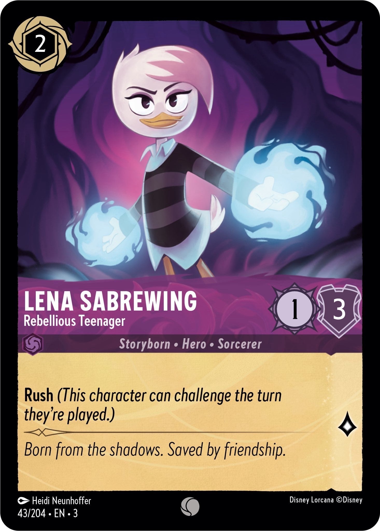 Lena Sabrewing - Rebellious Teenager (43/204) [Into the Inklands] | Fandemonia Ltd