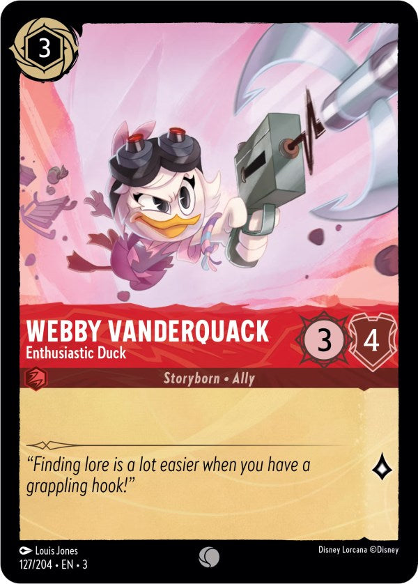 Webby Vanderquack - Enthusiastic Duck (127/204) [Into the Inklands] | Fandemonia Ltd