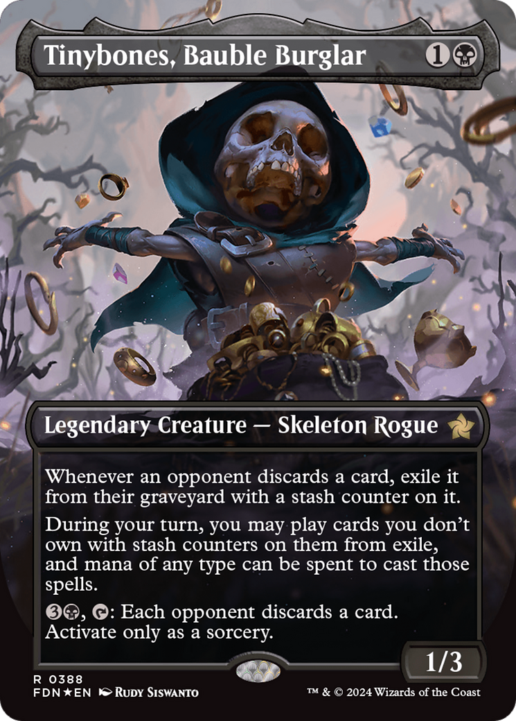 Tinybones, Bauble Burglar (Borderless) (Mana Foil) [Foundations] | Fandemonia Ltd